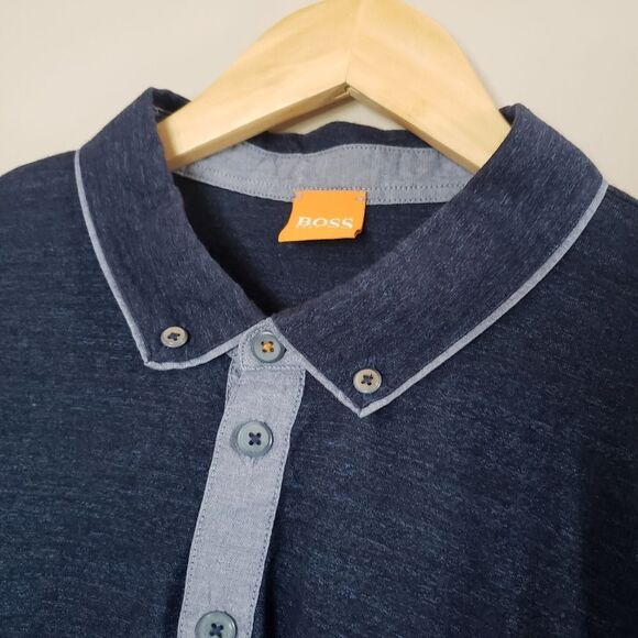 Hugo Boss Blue XXL Casua Long Sleevel Button Down Shirt - Picture 2 of 12